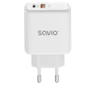 Savio LA-12 USB-A USB-C 20W Biały