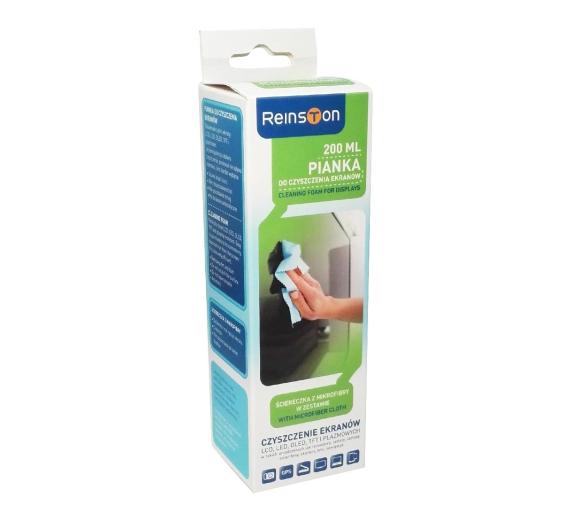 zestaw Reinston ECH004 pianka do czyszczenia ekranów (200 ml) + mikrofibra