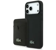Lacoste Petit Pique MagSafe + Portfel do iPhone 17 Pro Max Czarny