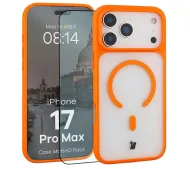 Bizon Case MatteO Pack do iPhone 17 Pro Max Pomarańczowy