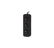 Lanberg PS0-03E-0300-BK 3 gniazda 3m Czarny