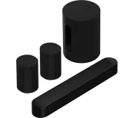 Sonos Beam Gen2 4.1 Wi-Fi AirPlay Dolby Atmos + Głośniki Sonos Era 100 + Subwoofer Sonos Sub Mini Czarny