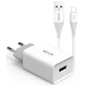 Vayox VA0051M USB-A 2.1A  Biały + kabel microUSB 1m
