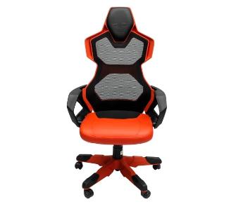 fotel gamingowy E-BLUE Cobra Air  - gamingowy - czerwony - skóra ECO - do 120kg