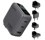 Aukey PA-B9U USB-A 2x USB-C 100W Szary