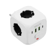 Vayox VA0472W 2x USB-A 2x USB-C 3 gniazda Biały