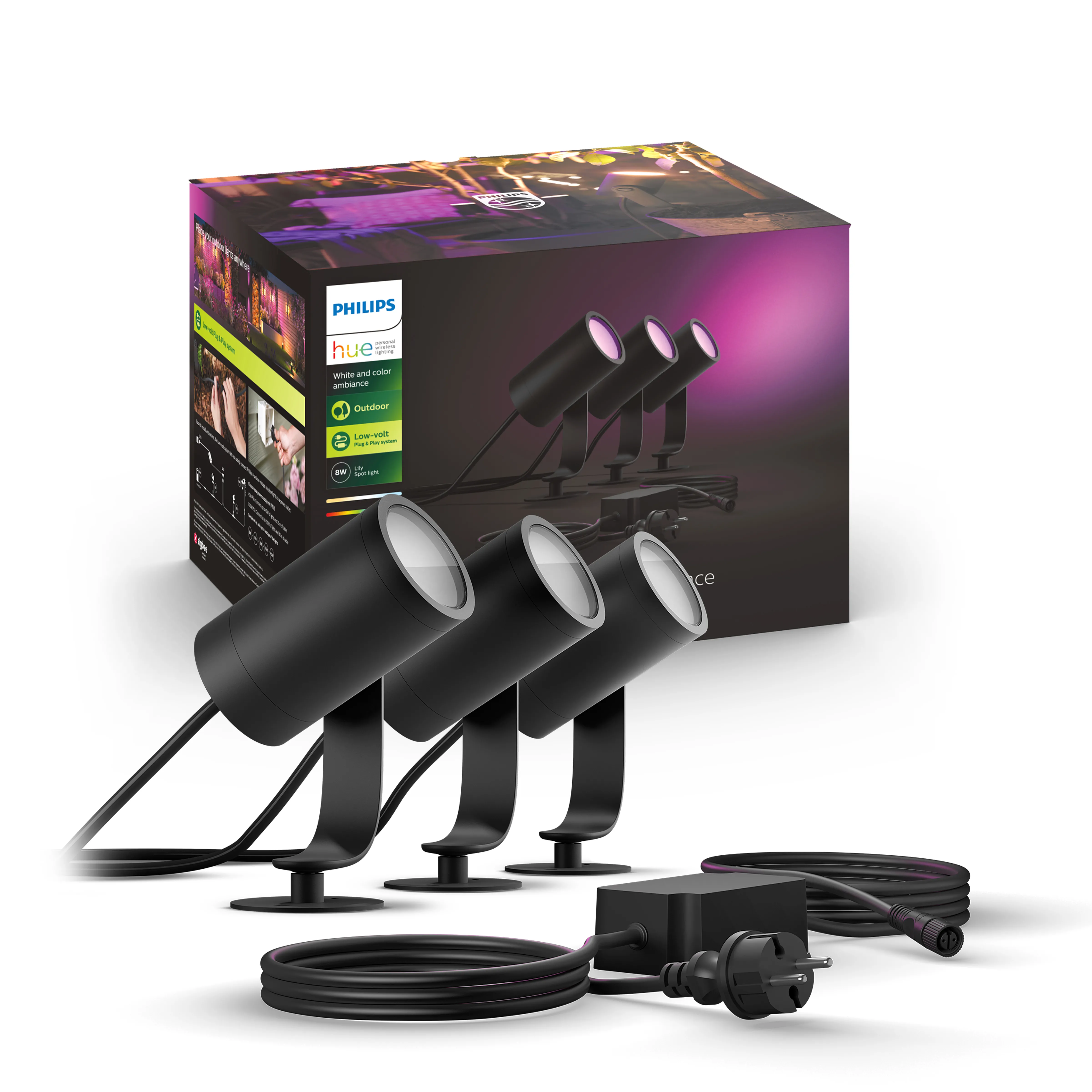 Philips Lily Hue Spike Black 17414/30/P7