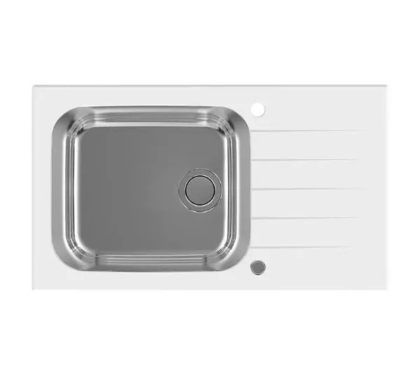 Alveus Glassix Up 40 1123644 Stalowy Biały