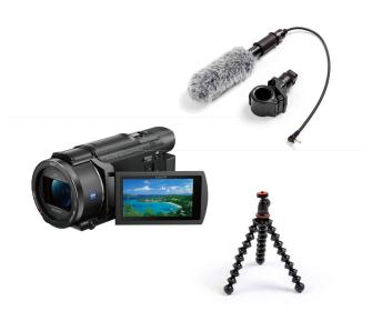 kamera Sony FDR-AX53 + mikrofon + statyw