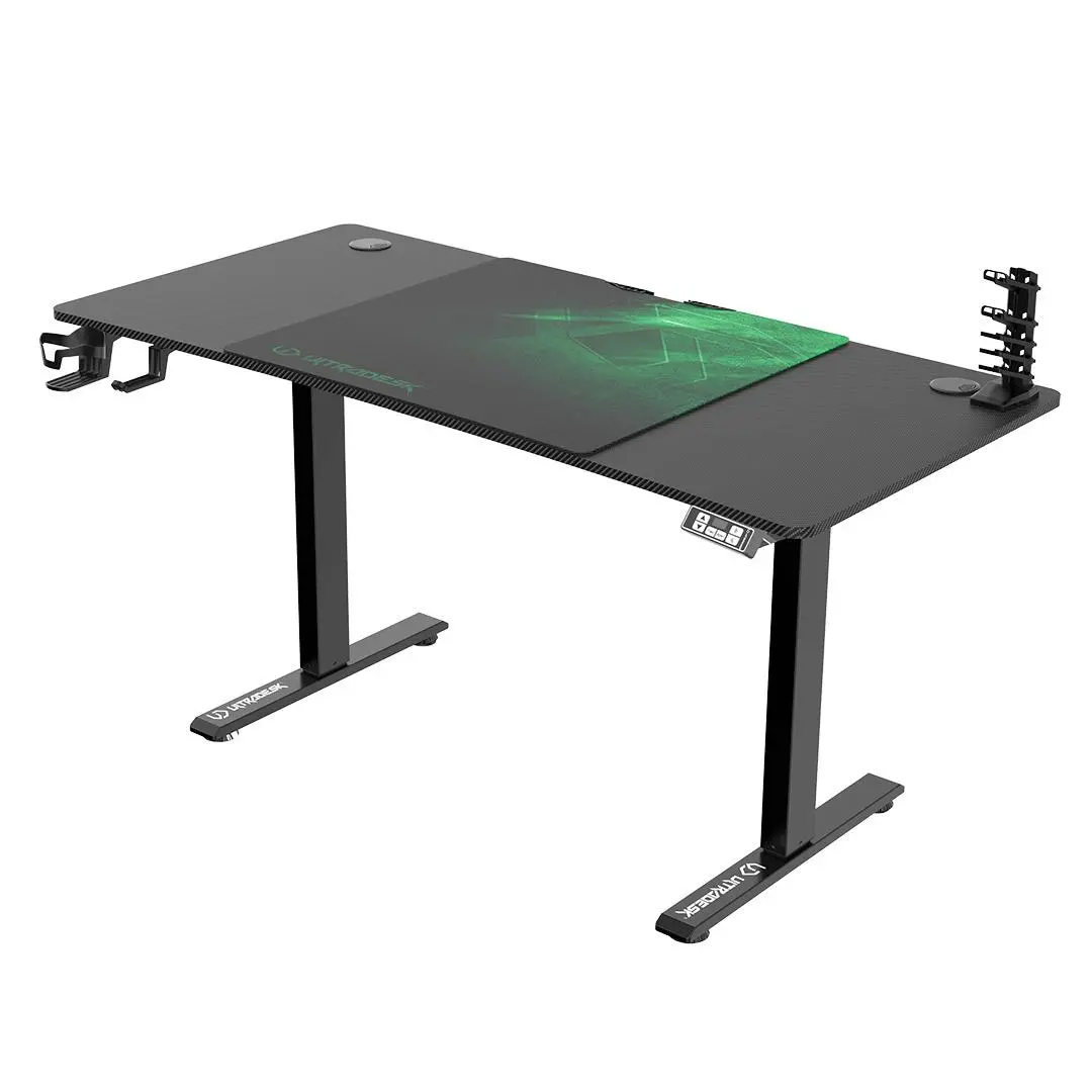 Ultradesk LEVEL V2 140cm Regulacja wysokości Czarno-zielony