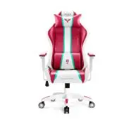 Diablo Chairs X-One 2.0 Normal Size Gamingowy do 136kg Skóra ECO Tkanina Biało-czerwony