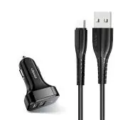 USAMS King Tu C13 2x USB Czarny
