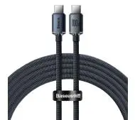 Baseus USB-C do USB-C Crystal Shine 100W 1,2m Czarny