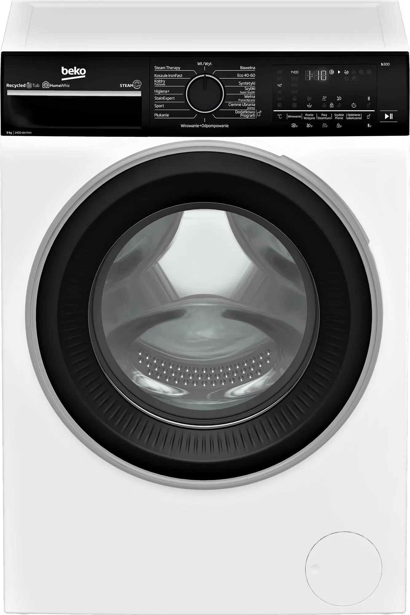 Beko b300 B3WFU59415WBPBS SteamCure 9kg 1400obr/min Zdalne sterowanie