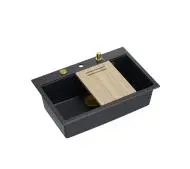 Quadron HQM7650U7_PVDG1 Marc Workstation Granitowy Czarny matowy/Złoty