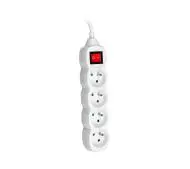 Tracer TRALI44616 Powercord 4 gniazda 3m Biały