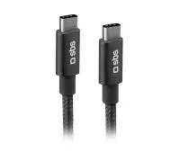 SBS USB-C do USB-C 25W Power Delivery 1,5m Czarny