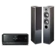 Yamaha MusicCast RX-V6A Czarny, Indiana Line Nota 550 X Czarny dąb