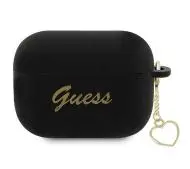 Guess Silicone Charm Heart Collection GUAP2LSCHSK do AirPods Pro 2 Czarny