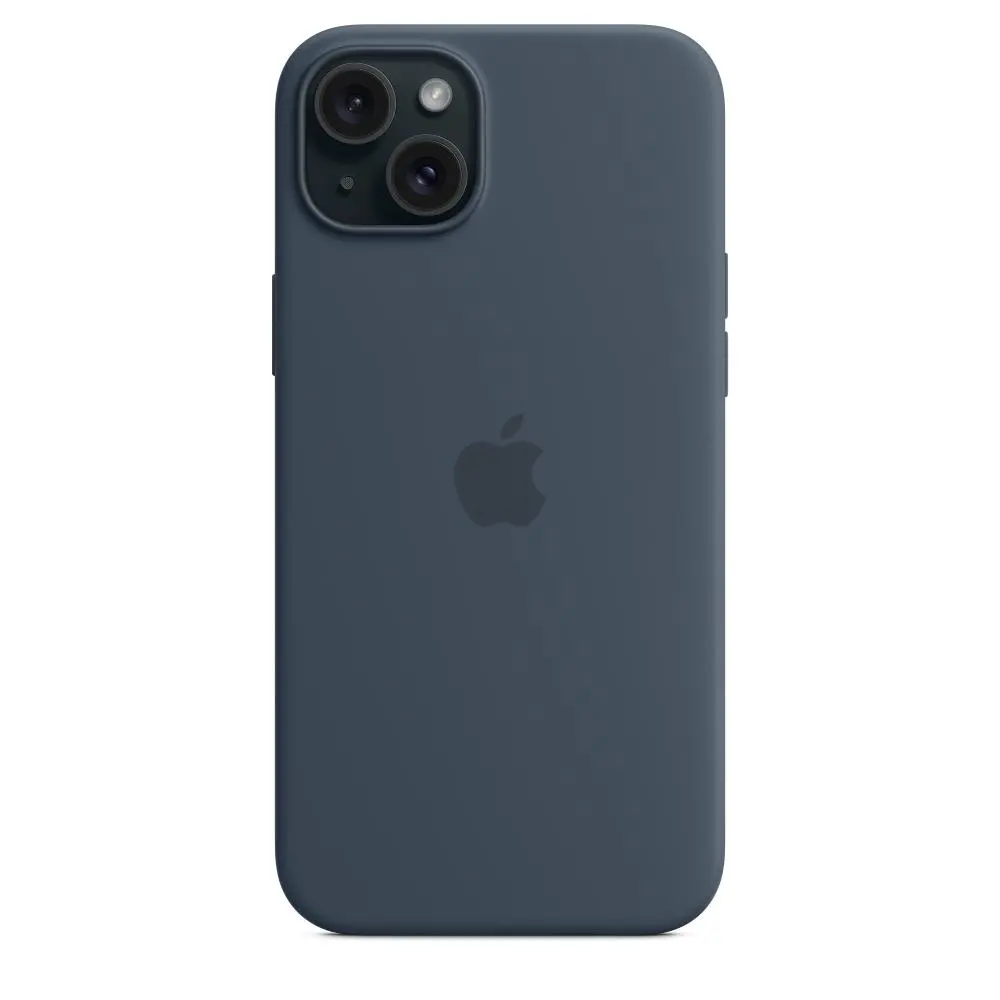Apple silikonowe z MagSafe do iPhone 15 Plus Sztormowy błękit