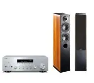Yamaha R-N600A Srebrny, Indiana Line Nota 550 X Orzech