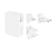 Belkin WCH014BTWH, GaN, 140W, PD, 1x USB-A, 3x USB-C, Zestaw Wtyczek US, UK i EU
