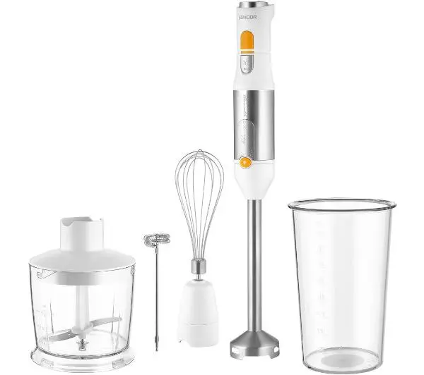 Sencor SHB 6301WH 1200W Rozdrabniacz Końcówka do ubijania Spieniacz do mleka