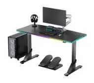 Ultradesk IRON 132,5cm Regulacja wysokości Czarny