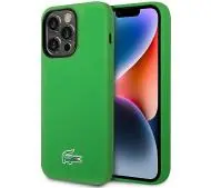 Lacoste LCHMP14LSLON Hardcase Silicone MagSafe do iPhone 14 Pro Zielony