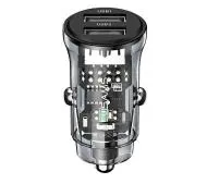 USAMS C31 2xUSB-A Fast Charge 3A Czarny