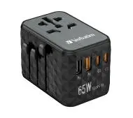 Verbatim GaN UTA-05 World to World USB-A USB-C QC 65W