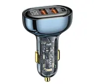 USAMS CC158CC02 2XUSB+1XUSB-C 125W Niebieski