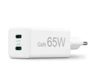 Hama Mini 65W GAN PD/QC 2X USB-C Biały