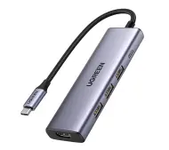 UGREEN Revodok CM511 USB-C do 3x USB USB-C HDMI 4K 30Hz PD 100W Szary