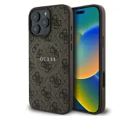 Guess hardcase 4G Ring Classic Logo MagSafe  iPhone 16 Pro Brązowy