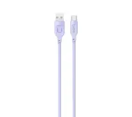 USAMS USB do USB-C 6A Port Display Fast Charging Lithe Series 1,2m Purpurowy