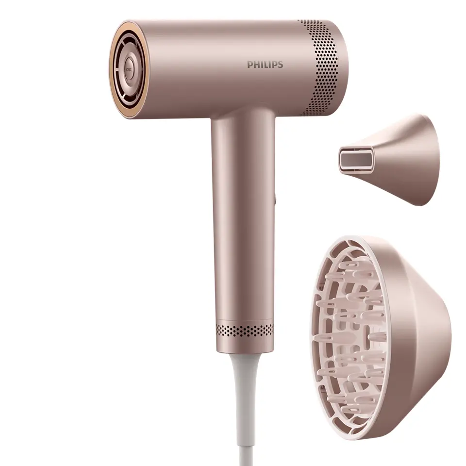 Philips Hair Dryer Seria 8000 BHD837/10 Jonizacja Dyfuzor Zimny nawiew 1400W 3 prędkości 7 temperatur