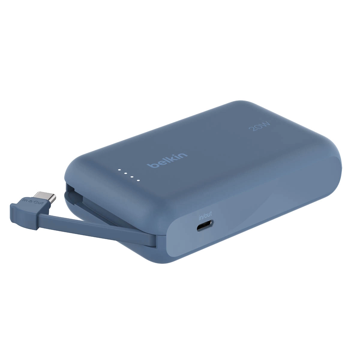 Belkin BPB021HQBL 10000mAh, 20W, Wbudowany kabel USB-C, Niebieski