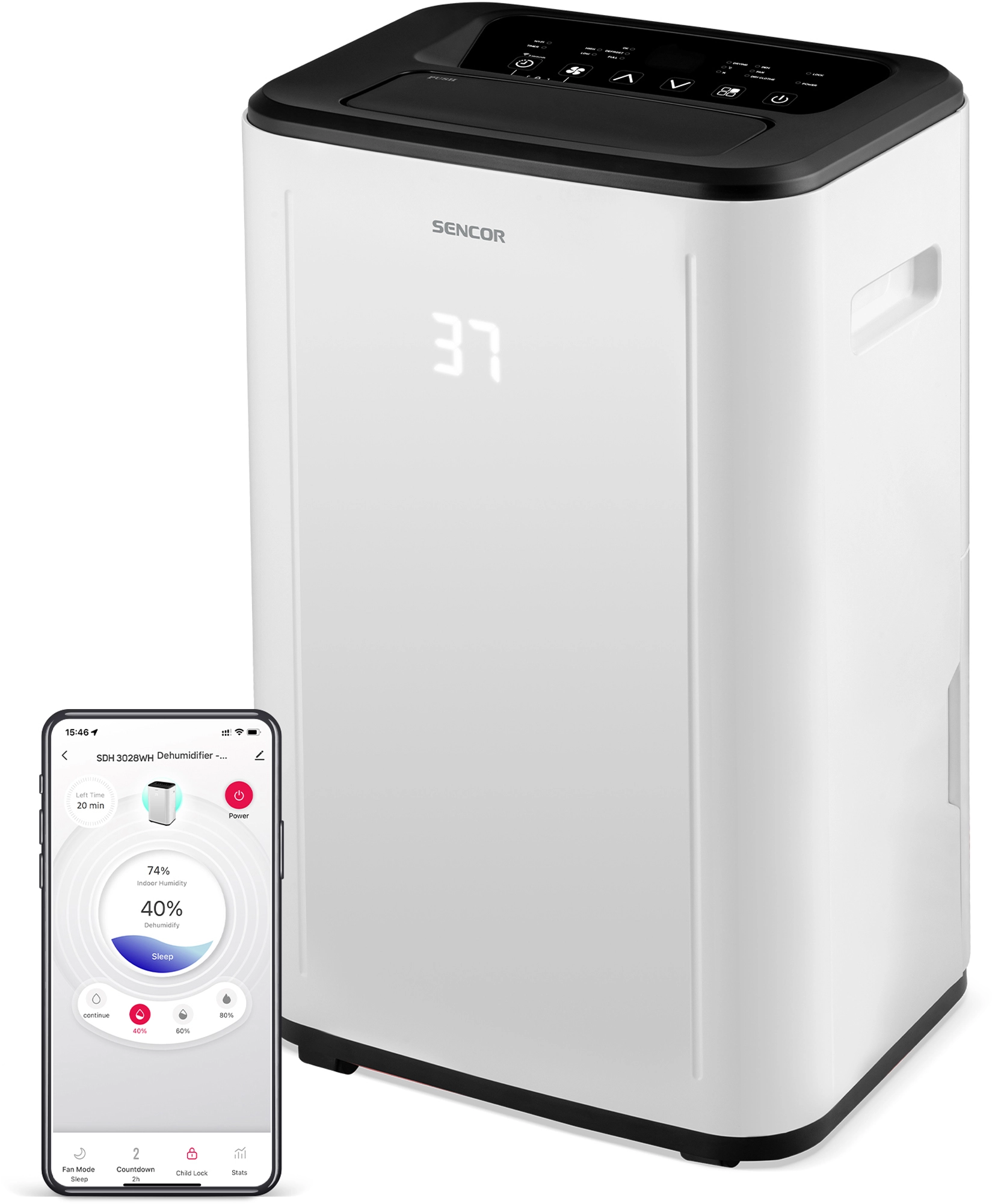 Sencor SDH 3028WH Higrostat 6l 89m2