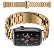 Bizon ze stali nierdzewnej Aura do Apple Watch 49/46/45/44/42mm Różowo-złoty