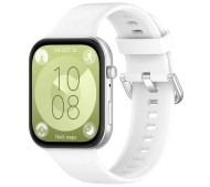 Bizon Strap Watch Silicone Pro SR do Huawei Watch Fit 3 Biały
