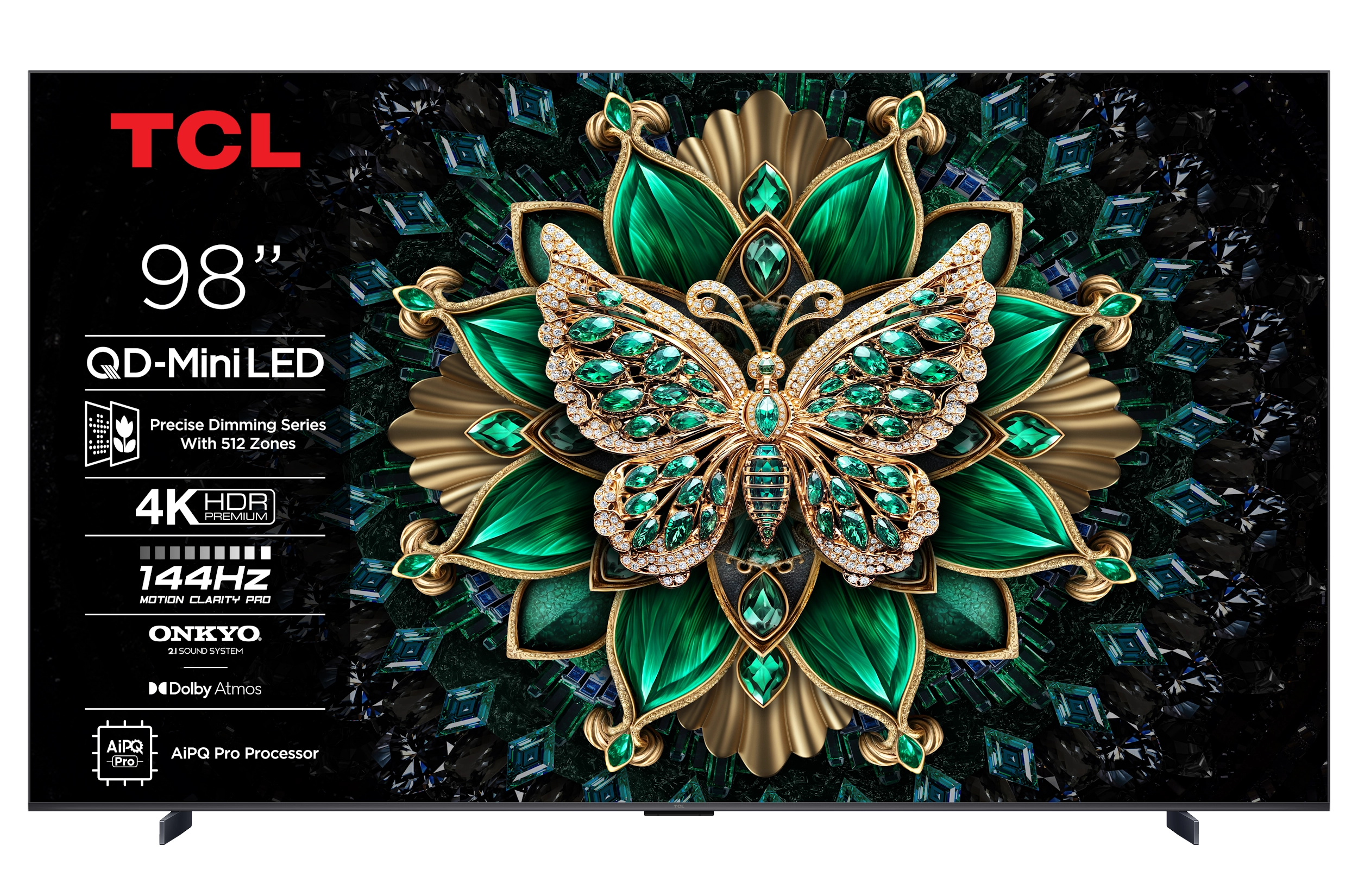 TCL 98C6K  98" QD-Mini LED 4K 144Hz Google TV Dolby Vision IQ Dolby Atmos HDMI 2.1 DVB-T2