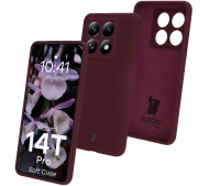 Bizon Silikonowe Soft do Xiaomi 14T Pro Ciemno-fioletowy