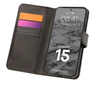 Bizon z klapką Pocket do Xiaomi 15 Czarny