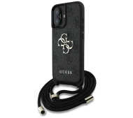 Guess 4G Big Logo Cord Stap Crossbody do iPhone 16 Plus Czarny