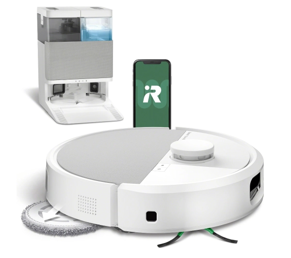 iRobot Roomba Plus 505 Combo Funkcja mopowania Stacja oczyszczająca Tworzenie mapy pomieszczenia 68dB Biały