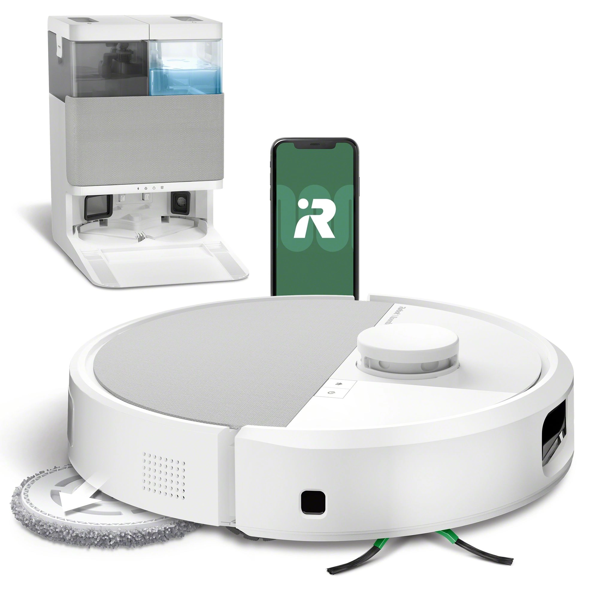 iRobot Roomba Plus 505 Combo Funkcja mopowania Stacja oczyszczająca Tworzenie mapy pomieszczenia 68dB Biały