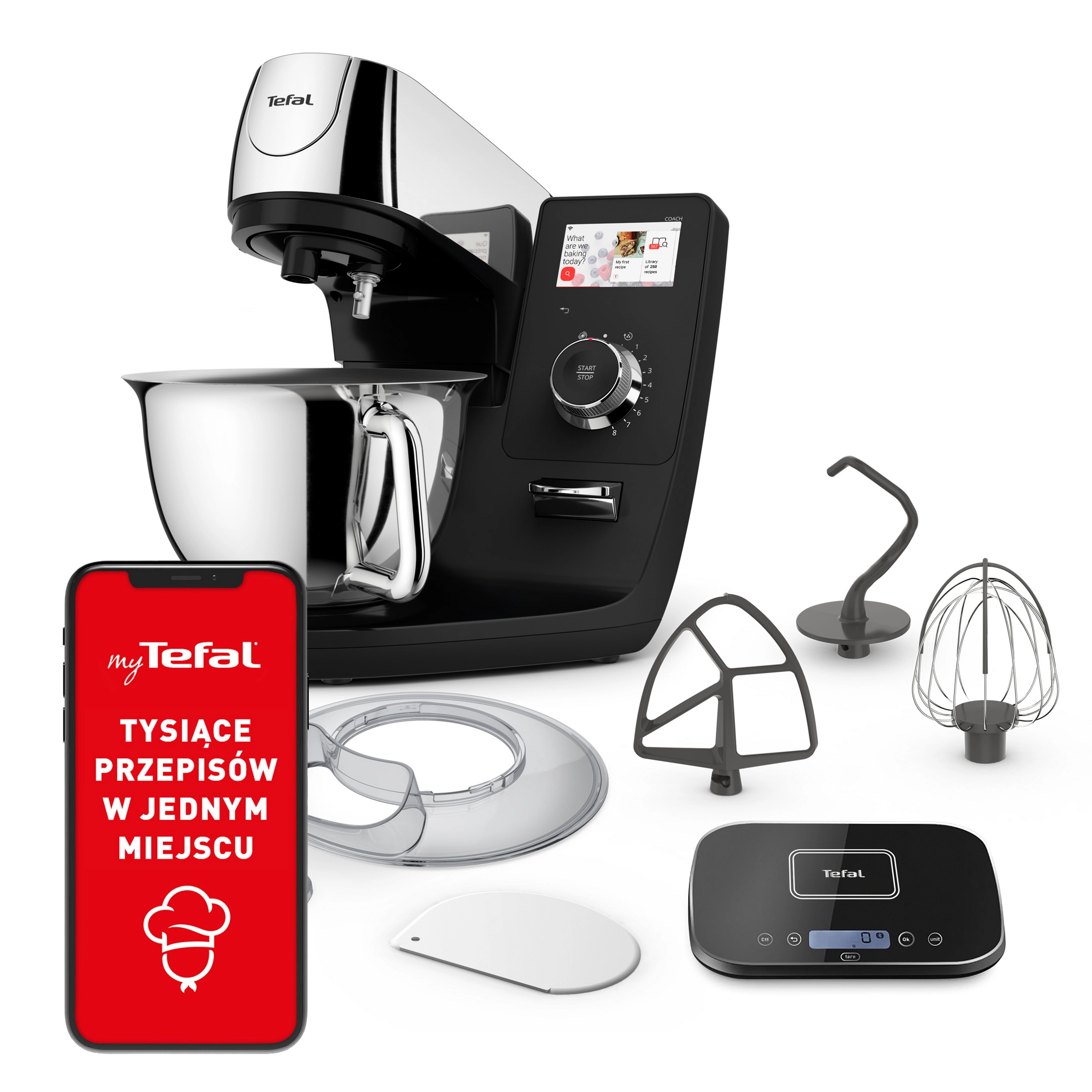 Tefal I Coach Touch QB951837 1200W Waga Misa z pokrywą 5,5L