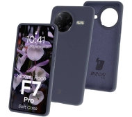 Bizon Silikonowe Soft do Xiaomi Poco F7 Pro Granatowy