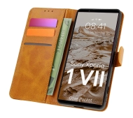 Bizon z klapką Pocket do Sony Xperia 1 VII Brązowy